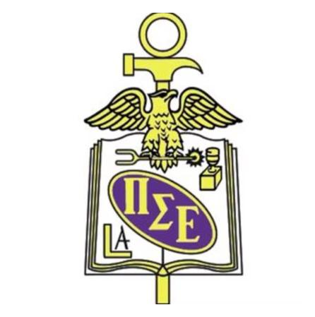 Pi Sigma Epsilon national fraternity crest